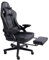 TRISENS Gaming Stuhl im modernen Racing-Design mit ausziehbarer Fußstütze Gaming Chair mit verstellbaren Design Armlehnen ergonomischer Schreibtischstuhl mit extra Stützkissen, Farbe:Schwarz