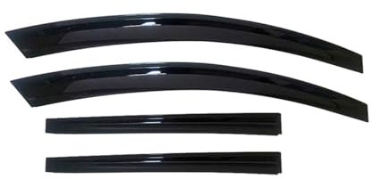 OMAC Windabweiser Regenabweiser kompatibel mit Renault Clio 5 2019-2025 Schwarz 4X