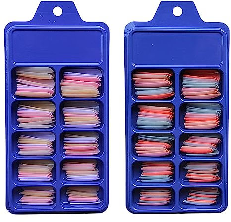 Clear Acrylic Nail Tips 500pcs Acrylic Extra Long On Coffin Artificial False Solid Color Full Cover Glossy Nails For Women And Girls Salon 200 Pieces Extra Extra Long Nail Tips Clear (White, One Size)