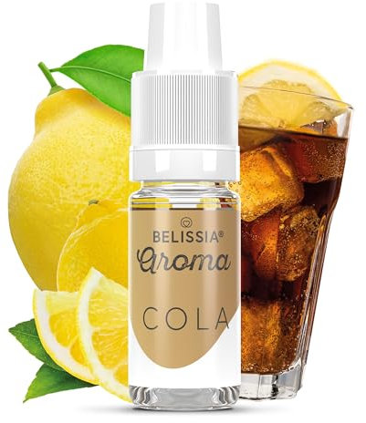 Belissia Lebensmittelaroma - Cola - Hochdosiertes Lebensmittel Aroma 10ml. Zur Verwendung in Lebensmitteln & Getränken für Vernebler, Nebelmaschinen, Diffuser uvm.