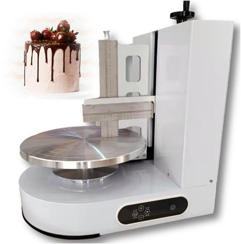 MKYOKO Automatic Cake Decorating Machine for 4-12 Inch, Electric Cake Turntable and Leveler, Round Cake Cream Spreading Coating Filling Machine