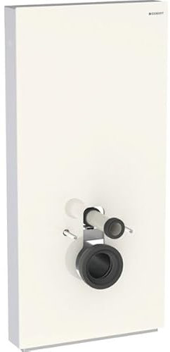 Geberit Monolith Sanitärmodul für Wand-WC, 101cm, Wasseranschluss seitlich, mit Anschlussstutzen, 131.022.JL.5, Farbe: Glas sand-grau