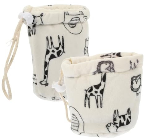 Toyvian 4 Pcs Bottle Anti Drop Cover Toddler Suit Toddler Milk Bottle Glass Sleeve Portable Sleeve Stuff Mam Sand Set Newborn Feeding White Sherpa