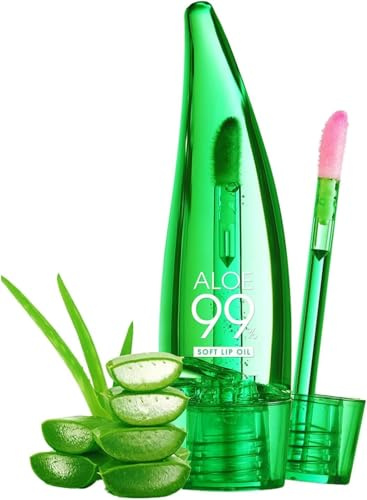 LANGMANNI Moisturizing Lip Oil,No-Sticky Lip Gloss Lip Balm Lip Care,Fruit Flavoured Lip Oil For Dry Lip's Moisturizing Hydrating And Nourishing(Aloe Color Changing 1pc)