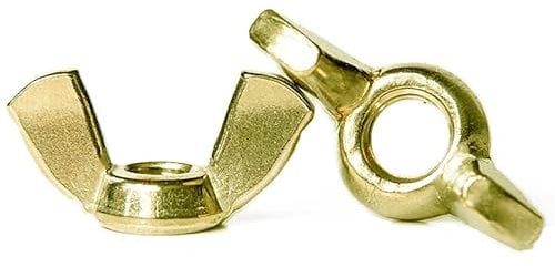 M8 Brass Wing Nuts Butterfly Nut Thumb AN 93 (Pack of 20)