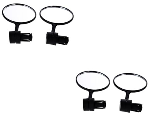 BESPORTBLE 2 Stück Paar Rückspiegel weißer Fahrradsitz Stecker für Fahrradlenker Rückseite Lenkerstopfen Spiegel der Rückfahrkamera Lenker-Lenker-Stecker Fahrradspiegel Lenkerspiegel Black