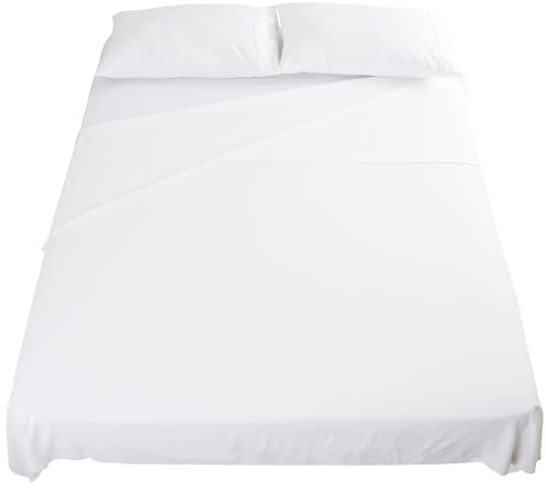 Set Lenzuola Letto Una Piazza e Mezza 120x190 cm 4pz Set Completo Lenzuolo Letto Piatto, Coprimaterasso con Angoli e Federe 50x80 in Morbida Microfibra Spazzolata Anti-Acaro Lavabile in Lavatrice