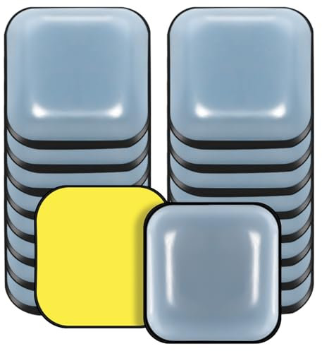 Dreamark 25 Stück quadratische, selbstklebende Möbelgleiter aus Polytetrafluorethylen (PTFE), 25 mm, schützen Holz-, Laminat-, Vinyl- und Fliesenböden, geeignet für Stühle, Tische, Sofas und Betten