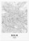 JUNOMI® Berlin Poster 50x70 cm Wohnzimmer Deko, Modernes Wandbild, Berlin Bild, Wandbild ohne Rahmen, Stadtplan Poster Berlin, perfekte Geschenkidee für Berliner