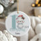 GRAZDesign Personalisierte Weihnachtskugel mit Namen Erstes Weihnachten mit Eisbär Christbaumkugel Keramik