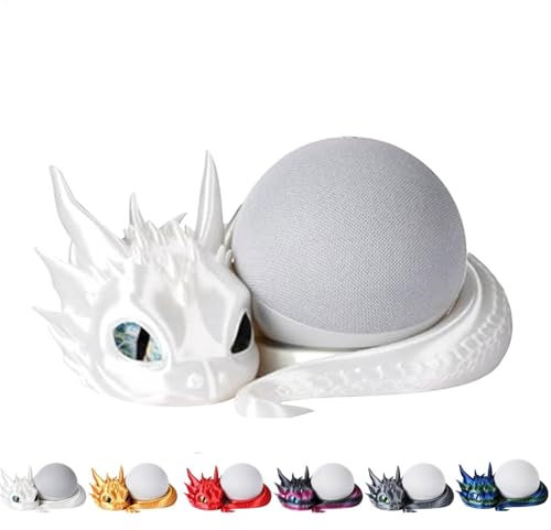 Drachenständer Für Echo Dot 4/5 Generation, Druck Drachenständer Smart-Lautsprecherhalter, Basis-Lautsprecherhalter, Tischständer-Desktop-Halter Für 5 Und 4 Generation, Exquisite Desktop-Dekoration