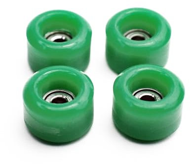SPITBOARDS Fingerboard Urethane Wheels 60D with Real Ball Bearings Professional CNC Quality - Green