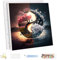 MEIYUDA Peinture par Numero Adulte avec Cadre, DIY Kit Peinture Yin et Yang, Pinceaux Peinture de Dessin de Pigment Acrylique, Loisirs Créatifs Adultes Decoration Maison Cadeau 30x30cm