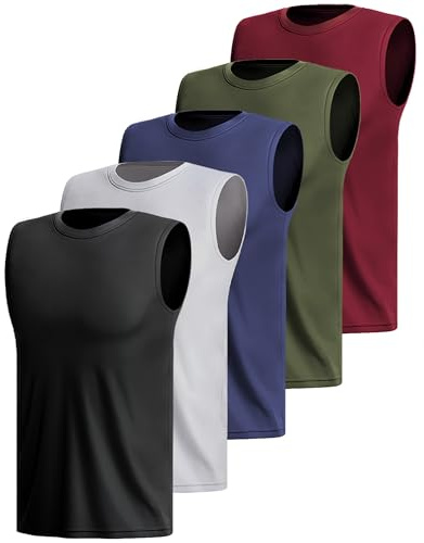 Hioutdoor 3 O 5 Confezioni Canotta Sportiva Da Uomo Senza Maniche Camicia Fitness Sotto Le Ascelle Muscolare Ad Asciugatura Rapida Corsa Traspirante Palestra Functional Gilet Multipack