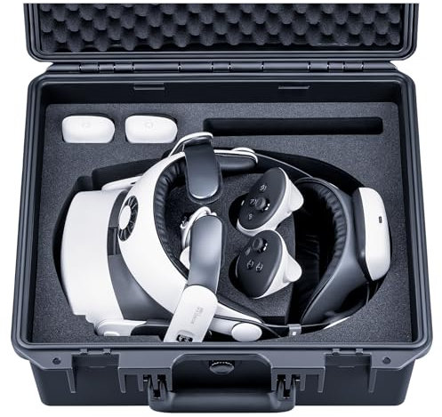 Lykus Titan OQ220 Waterproof Hard Case, Works with Quest 3S/Quest 3 and BOBOVR S3 Pro/M3 Pro/Kiwi Design H4 Halo Head Strap with Battery, Better Protection [CASE ONLY]