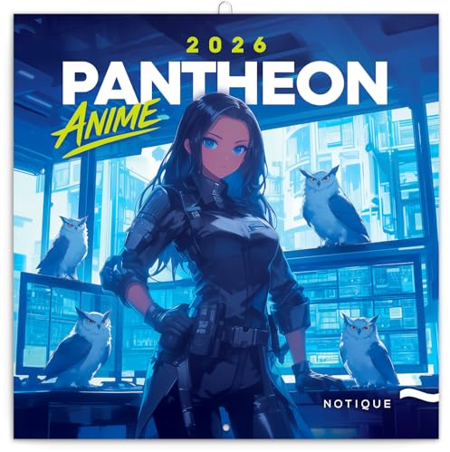 Kalender 2025–2026, Anime-Pantheon-Wandplaner, Mythical Heroes Organizer, 16-monatiger Hängeplan September 2025 - Dezember 2026, 30,5 x 30,5 cm