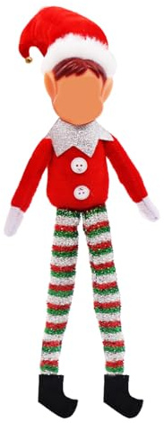 ZappelStift Naughty Little Xmas Elves, Christmas Elf, Boy & Girl 30cm Elf Figures with Soft Bodies & Vinyl Faces, Santa's Helpers for Festive Shelf Decor | Perfect as, Red