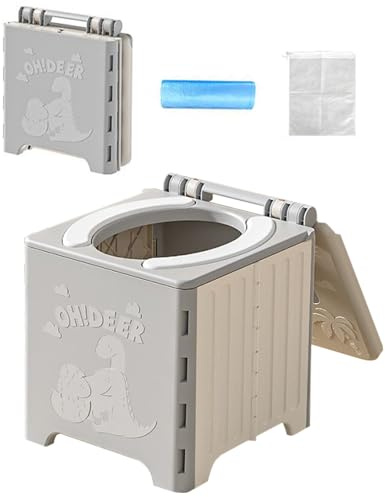Doiyislem Toilette De Camping - Pot pliant pour Camping et Extérieur,Siège D'apprentissage De Propreté Pour Voyage Camping-Car Plage Randonnée Adultes Et Seniors