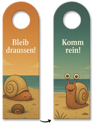 Wattschnecke Komm rein Bleib draußen Türhänger Maritim lustiger Türanhänger mit maritimem Spruch