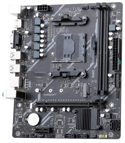 Placa Madre Placa Base for Juegos Fit For HUANANZHI B450M VH USB3.0 M.2 NVMe SATA3 Compatible con CPU Ryzen 5500 5600 5600G