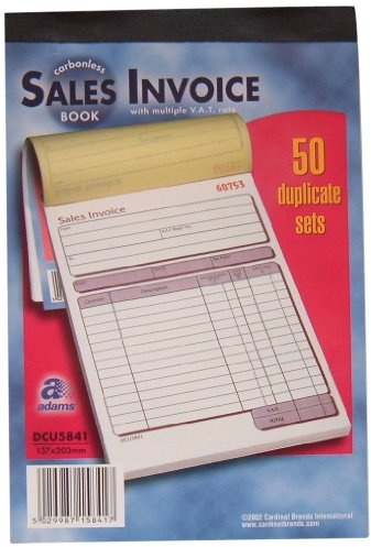 Pukka Pad, NCR Duplicate Sales Invoice Book 137x203mm Pack of 5