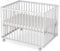 Sämann Laufstall Baby 75x100 cm mit Matratze | TÜV geprüft 2023 | stufenlos höhenverstellbar | Laufgitter Premium | Babybett aus Holz | Krabbelgitter weiß