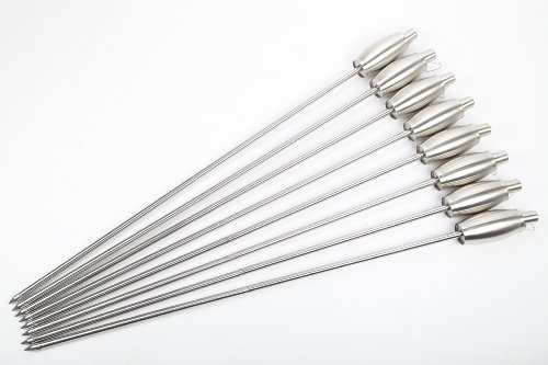 point-garden 8-teiliges Gartenfackel Ölfackel Set aus rostfreiem Edelstahl