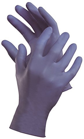 AJSIA Guanto MONOUSO Nitrile Senza Polvere col. Blu Art. G00501 Plus (Small)