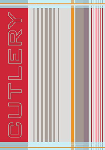 jilda-tex Küchentuch Geschirrtuch Spültuch 100% Baumwolle Verschiedene Designs (Cutlery)