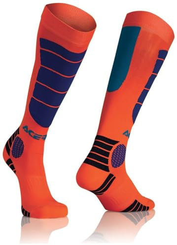 Acerbis 0021633.204.067 MX Auswirkungen Socken, Orange/Blau