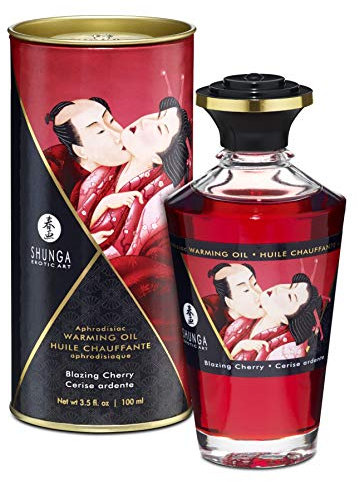 Shunga Erotic Arts Wärmendes Aphrodisiakum-Öl, Cherry Red, 100 ml