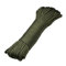 DonDon 30 Meter langes Stoffband Nylon-Schnur Paracord-Seil Survival Band zum Basteln und für Outdoor Camping Aktivitäten 4 mm - 7 Stränge Olive