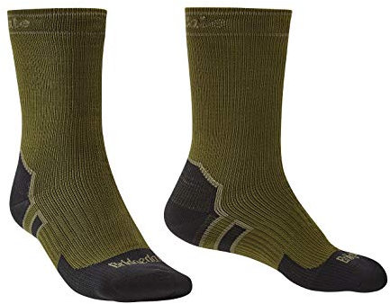 Bridgedale 100% Waterproof Storm Sock Heavy Weight Olive Boot Sock Small Dense Merino Terry Cushioning Breathable Walking Running Biking Outdoor Activities Increased Insulation