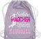 Turnbeutel Rucksack - EM 2026 Trikot Ersatz - Echte Mädchen Spielen Handball weiß - Unisize - Pastell Lila - geschenke für handballer handballbeutel hanball habdball beutel kinderturnbeutel
