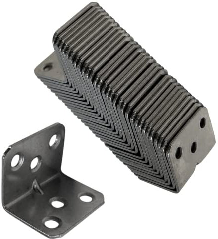 Euro Tische 30 x Verbindungswinkel Balkenwinkel breit ideal für Innen und Außen Stahl verzinkt - Metallwinkel in 30 x 36 x 30 mm
