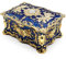 Schmuckkästchen Metall, Schmuckschatulle Mädchen Schmuckkästen Damen Ohrringe Schmuckdose Schmuckbox Luxuriös Wertvoll Diamant Ringe Schmuckstücke Halskette Geschenk Kasten Organizer Box, Gold & Blau