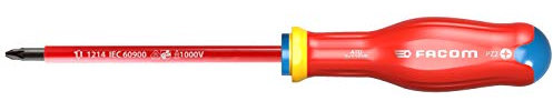 Facom ATD3X150VE TOURNEVIS PROTWIST® INOX isolé 1000 Volts pour vis cruciformes POZIDRIV® - lame ronde gainée