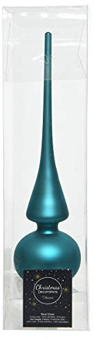 UNGROL Christbaumspitze Glas 26cm Baumspitze Tannenbaumspitze türkis Glanz matt