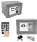 Tresor mit zahlenschloss Digital PIN-Code und Schlüssel Elektronischer Safe Sicherheitskasten Doppelbolzenverriegelung Wandtresor Möbeltresor -4.6L (Grau)