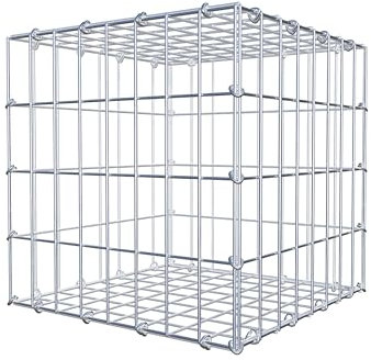 GABIONA Steinkorb-Gabione eckig, Maschenweite 5 x 10 cm, Tiefe 40 cm, Gabione 40 x 40 x 40 cm (L x H x T), C-Ring