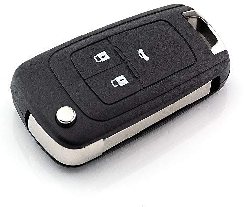 3 tasti di ricambio per chiave pieghevole con alloggiamento vergine compatibile con Opel Adam Ampera Astra Cascada Corsa Insignia Vectra Zafira C ecc. Telecomando radio