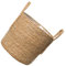 Yardwe Woven Flower Basket Straw Weaving Basket Plant Flower Pots Cover Garden Plant Containers Wicker Rattan Vase Storage Bins Box Container Sundries Organizer 25CM