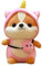 Tocwick Shiba Inu Rosa Pferd Kuscheltier im niedlichen Kostüm, weiches Pinguin-Plüsch-Kleintierbild im Hirsch-Outfit Entzückendes Kissen für Liebhaber-Freunde als Geschenk