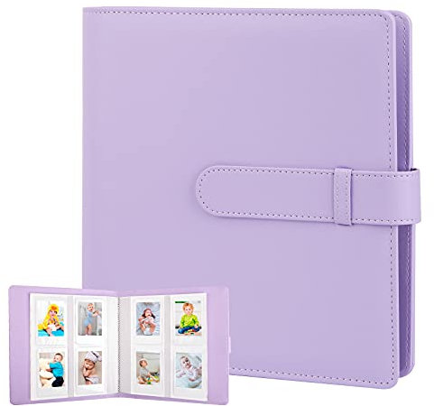 Fotoalbum mit 256 Taschen für Fujifilm Instax Mini 11 90 70 9 8+ 8 LiPlay Sofortbildkamera, Polaroid Snap SnapTouch PIC-300 Z2300 Sofortbildkamera, Kodak Smile Printomatic Sofortdruckkamera (lila)