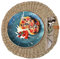 FRIHET Tischset rund - Seegras geflochten (1er Set) Platzset Ø 38 cm, Natur Tischdeko, Tischsets Platzsets abwischbar, Platzdeckchen Esstisch, Hygge Skandi Boho