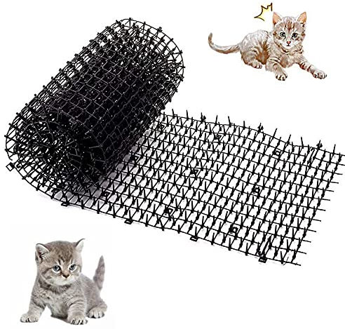 Anti Estera del Gato, Anti Gatos Exterior, Púas Defensa Gatos, Tiras De Espigas para Animales, Jardin Pinchos, Disuasión Mat para Proteger Las Plantas, Jardin, Hogar (2M x 0.3M)