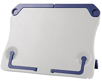 Alnicov Notenständer, faltbarer und verstellbarer Buchhalter, zum Lesen von Notentabellen für Kochbücher (weiß)