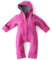 gipfelsport Wollwalk Overall Baby - Walkoverall aus Wollfleece | Walkanzug aus Merinowolle, Schurwolle, Walkwolle | Größe 62/68 in pink mit kurzem Reißverschluss