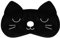 Mezeic Augenmaske für Schlafen, 3D Süße Tiere Schlafmaske Neuheit Augenbinde Augen Abdeckung Plüsch Nachtmaske für Kinder Mädchen Jungen Damen Reisen Nickerchen (Schläfrige schwarze Katze)