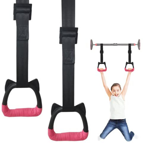 Gymnastics Rings for Kids Home Exercise Rings Pull Up Rings With Straps Exercise Strength Training Equipment Gym Rings for Children Exercise